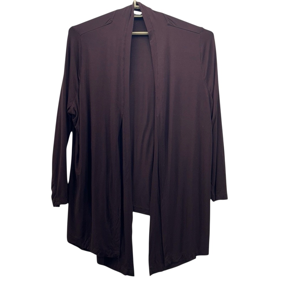 Chicos Longline Cardigan Chocolate‎ Brown XXL or 4